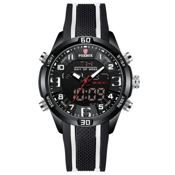 FOXBOX Men's Dual Display Waterproof Chronograph Watch