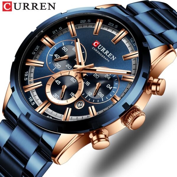 CURREN 8355M Men's Luxury Quartz Chronograph Watch