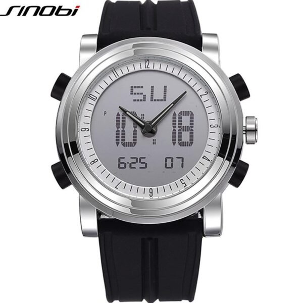 SINOBI 9368 Dual-Movement Men's Waterproof Quartz Chronograph Sports Watch